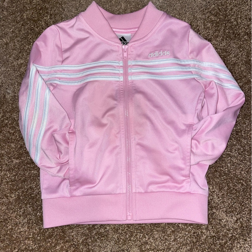 24 month girls adidas jacket; girls Adidas Jacket; pink girls zip up